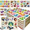 QUOKKA Wooden Puzzles for Toddlers 1-3 - 6XSET Toddler Puzzles Ages 2-4 with Rack - Learning Alphabet, Numbers and Animals Toy Puzzles for Toddlers 3-5 - Wood Games Gift for Boys and Girls